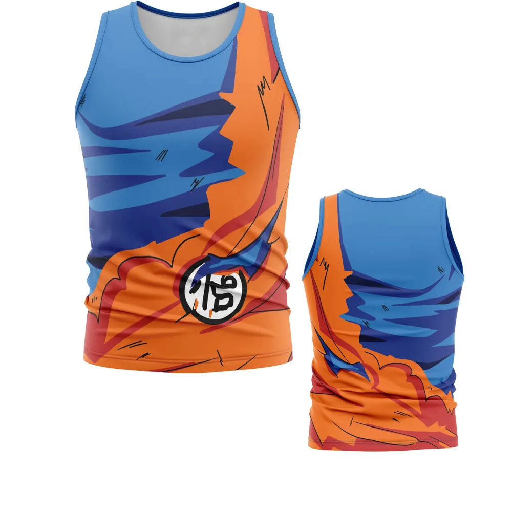 Dragon Ball Majin Buu Symbol 2026 Sleeveless Compression Tank Top Anime Graphic Vest For Men Gym Running Sports Fan Wear