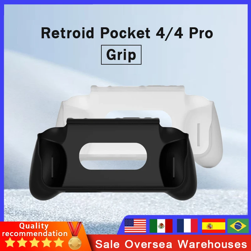 Retroid Pocket 4/retroid Pocket 4 Pro Grip Case Protective Tpu Grip Cover For Rp4 Game Console Accessories