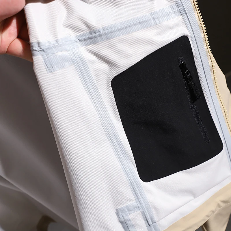 

High-End Men's Outdoor Lightweight Breathable Waterproof Full-Taped Jaet Casual Faion Urban Sle Spring Summer Coat