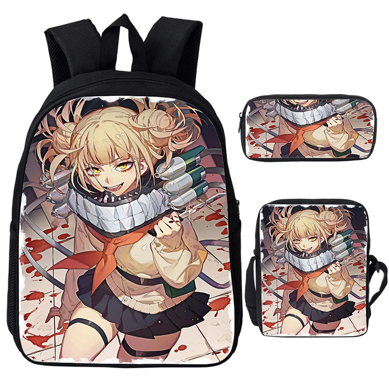 Sacs à dos My foreAcademia pour garçons et filles, cartable imprimé en 3D, sac à dos Anime Boku no foreAcademia, sacs d'école pour enfants, ensemble de 3 pièces