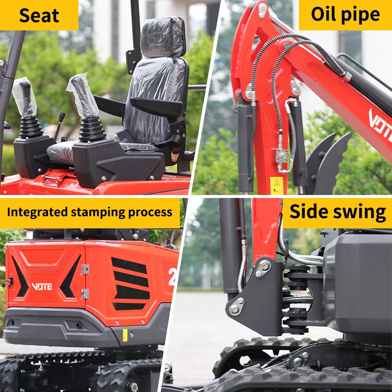 Factory Directly Sale 1 Ton Small Mini Excavator 6