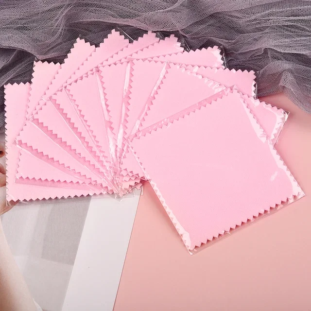 50 pçs sacos opp embalagem individual 8x8cm prata polonês limpeza pano de limpeza jóias tecido camurça anti mancha reutilizável