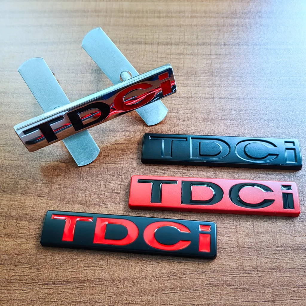 3d Metal Black Logo TDCI Emblem Car Trunk Decal Front Grille Badge Sticker Accessories