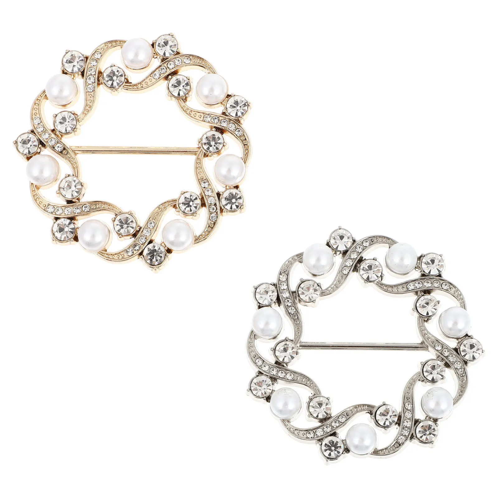 2 قطعة أبازيم الملابس تي شيرت كليب وشاح حريري التعادل خواتم الزاوية عقدة أبازيم وشاح الموضة كليب خواتم دائم السلس سبيكة