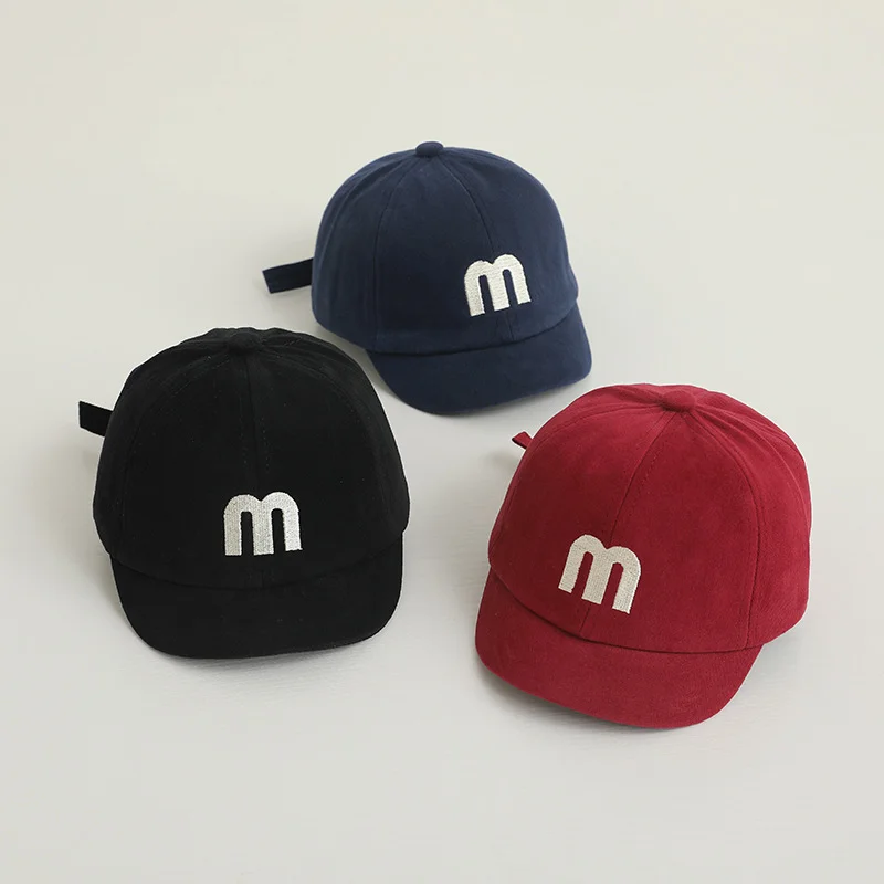 

Spring Baby Short Brim Hat Cute Letter Infant Toddler Baseball Cap Outdoor Kids Baby Boys Girls Adjustable Sun Hat
