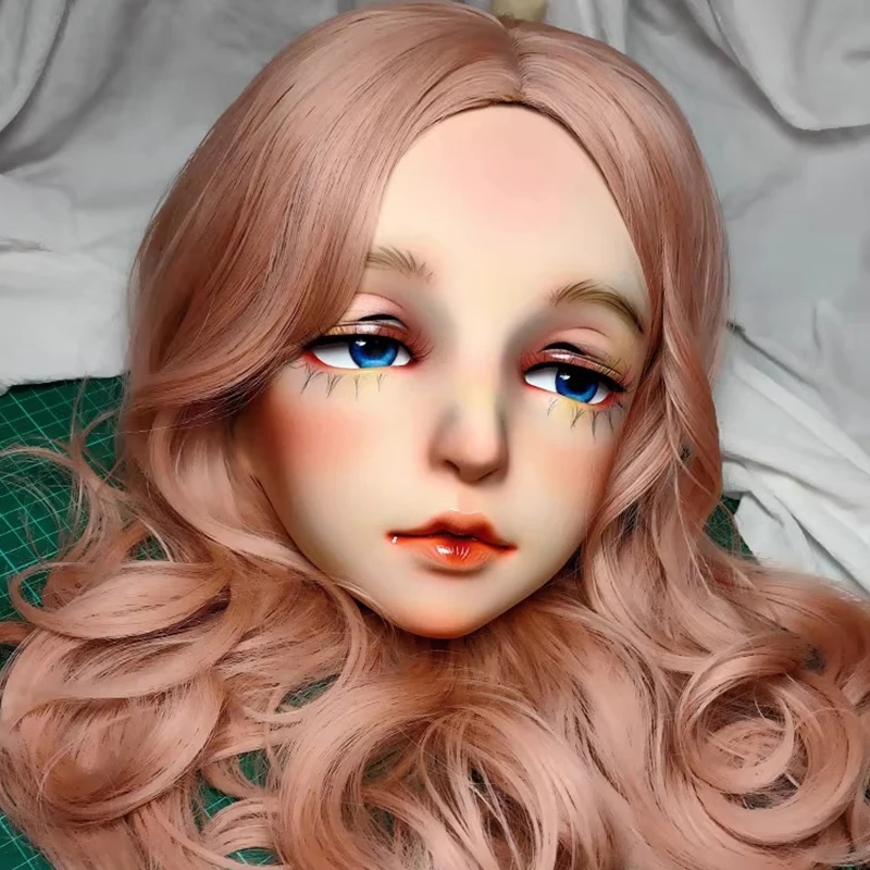 تخصيص أنثى فتاة حلوة الراتنج نصف رئيس أو Kigurumi BJD عيون كروسدريس تأثيري انمي ياباني دور قناع والشعر المستعار
