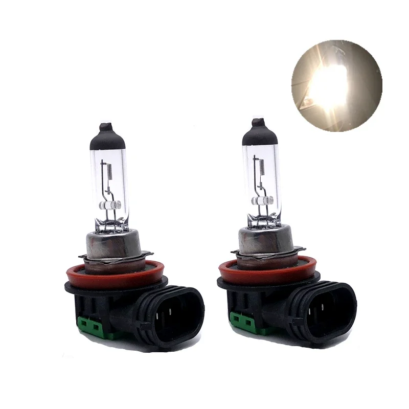 10Pcs H11 Car Auto Fog Lamp 12V55W PGJ19-2 Clear CarQuartz Glass Light Source External Lights Foglights Bulb Wholesale