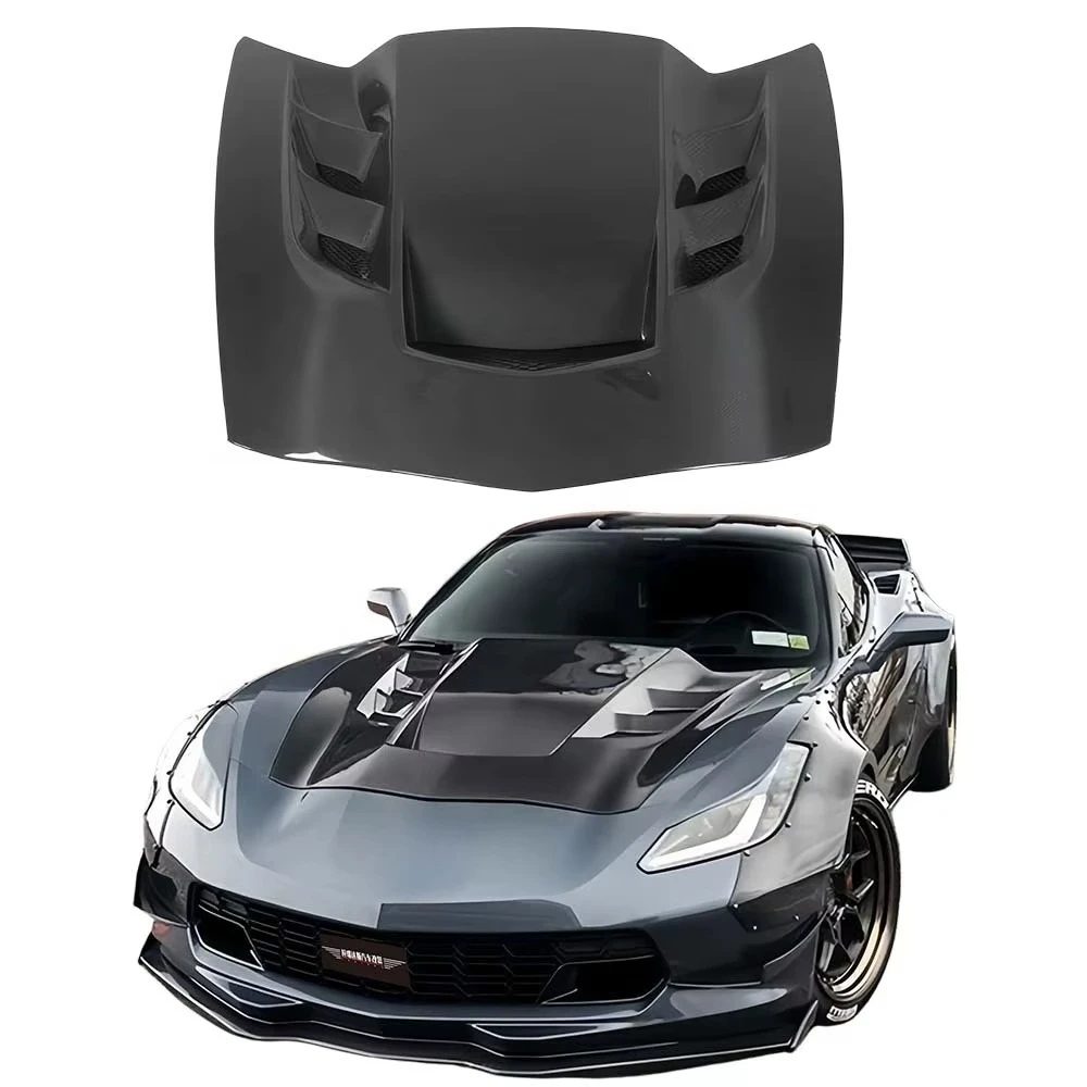 New High Quality Carbon Fiber Hood with Bolts for Chevrolet Corvette C7 Z06 2014-2019 Perfect Fitment