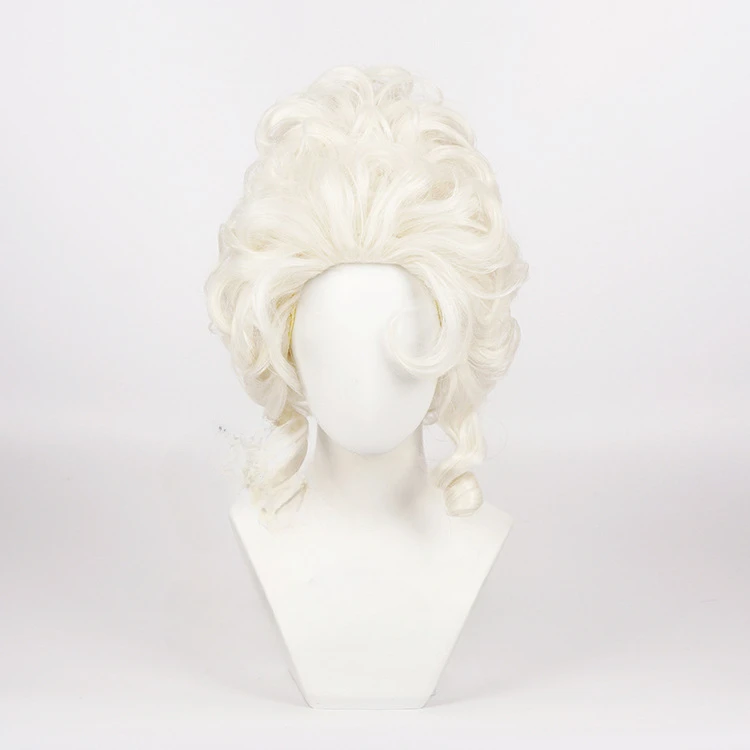 Marie Antoinette Cosplay Perücken Edle Königin Perücke Lockiges Haar Cosplay Perücken Für Frauen Halloween Karneval Purim Maskerade Gericht Party