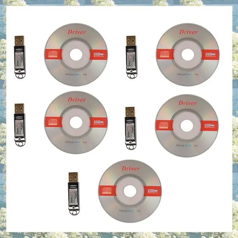 جديد-5X USB ميزان الحرارة استشعار درجة الحرارة مسجل بيانات مسجل للكمبيوتر ويندوز Xp Vista/7