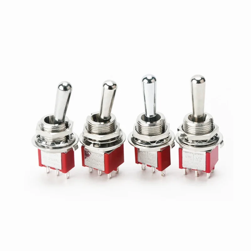 5pcs  SH T80-T Z1 Series Large Long Handle 12mm Panel Mount Mini Toggle Switch MTS-102/103/202/203 3Pins 6Pins ON-ON ON-OFF-ON