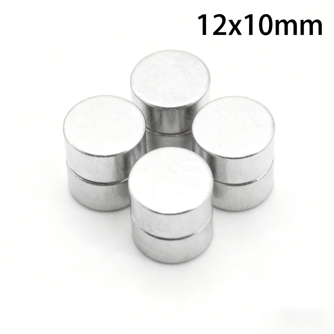 12x10mm Thick Powerful Magnets Strong Round Magnets For Fridge, Diy, Building, Scientific, Craft, Education 12x10 12*10