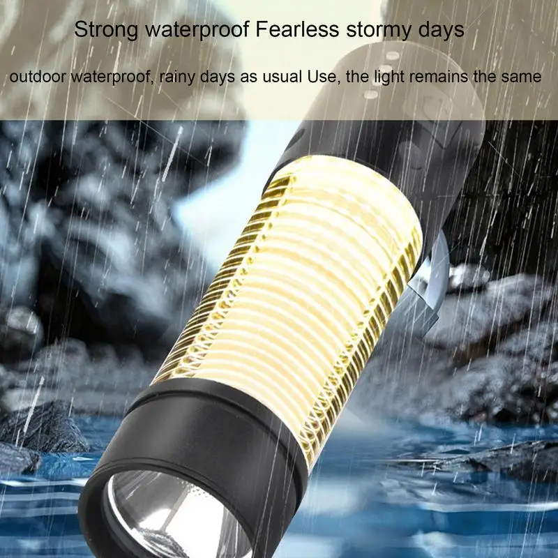 Rechargeable Camping Light Waterproof Camping Lights Adjustable Inspection Light Multifunctional Portable Tent Light With Metal