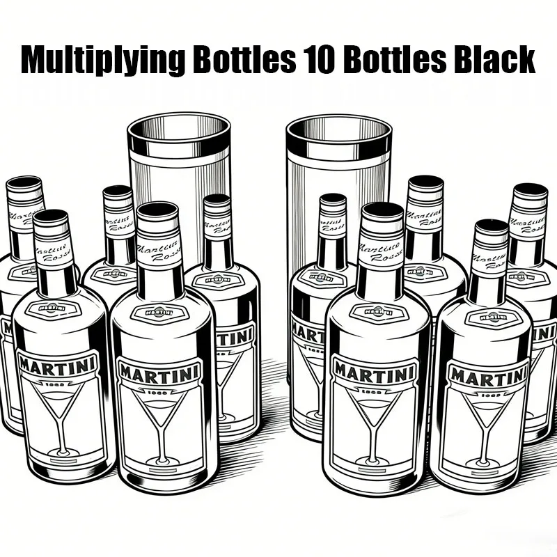 Multiplying Bottles 10 Bottles Black Magic Tricks Stage Magie Mentalism Illusion Gimmick Props