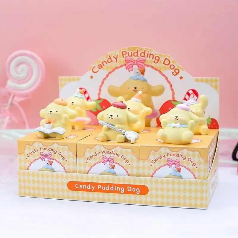 Candy Pudding Dog Sanrio Cute Trendy Toy Doll Ornaments Girl Heart ins Office Desktop Decoration Gift