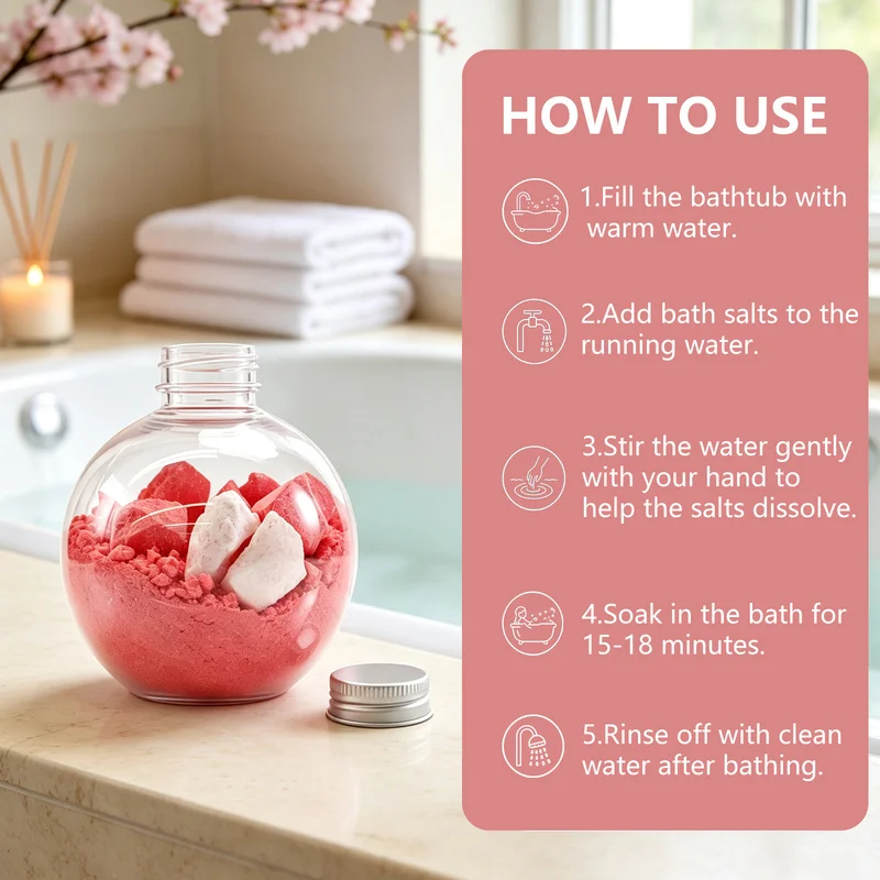 Magical Watermelon Bath Salts Refreshing Aromatherapy Soak Energizing Mood Boosting Natural Sea Salt for Summer Spa view 6