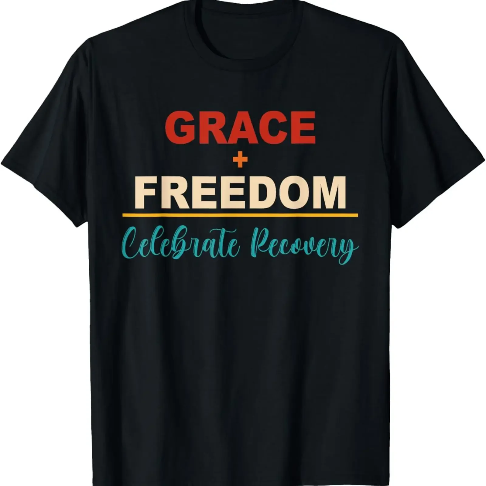 Grace Freedom Celebrate Recovery Peace Love Apparel T Shirt vintage Washed Unisex Soft fashion Versatile Comfortable Stylish