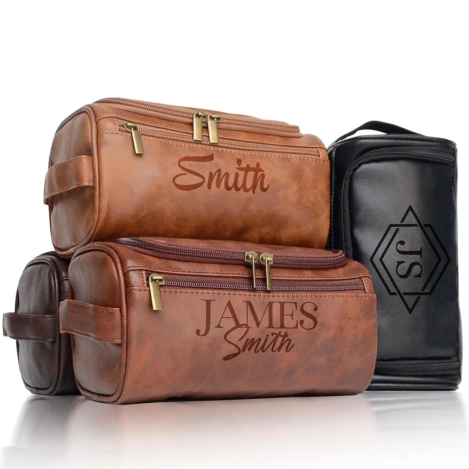 Personalized Travel Toiletry Bag, Men's Leather Toiletry Bag, Groomsmen Gifts, Dopp Kit, Gift for Him, Men's Leather Accessory