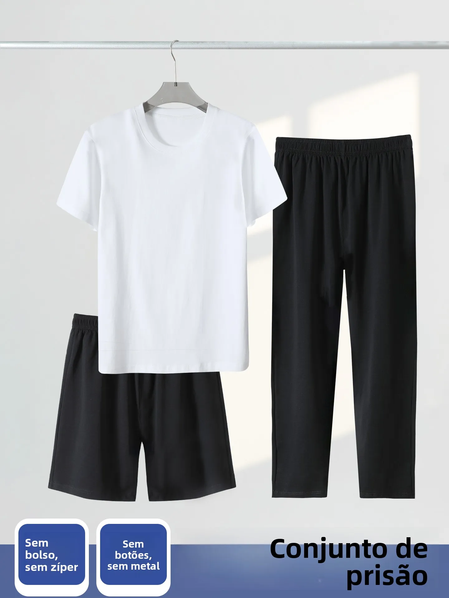 ensemble-uniforme-d'ete-pour-hommes-en-coton-a-manches-courtes-sans-detention-metallique-vetements-de-prisonnier-confortables-et-respirants-vetements-de-sport-decontractes