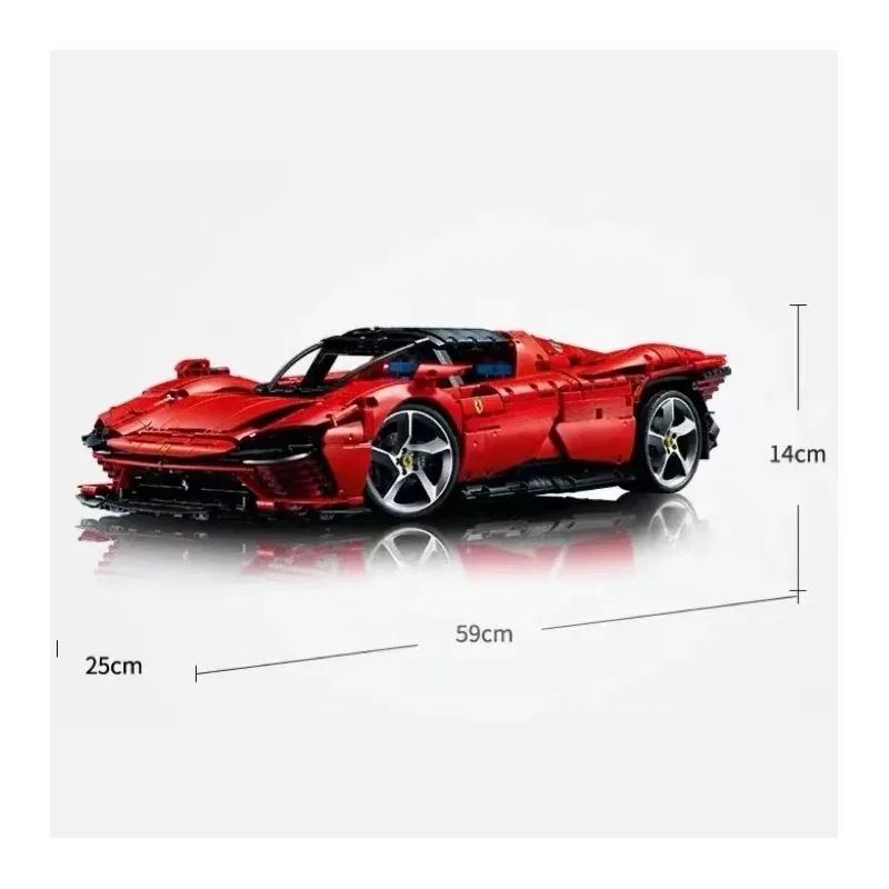 Red Sports Car Model  Building Blocks Sets Compatible with Legoed Particles Suitable for Christmas Gifts 3778pcs