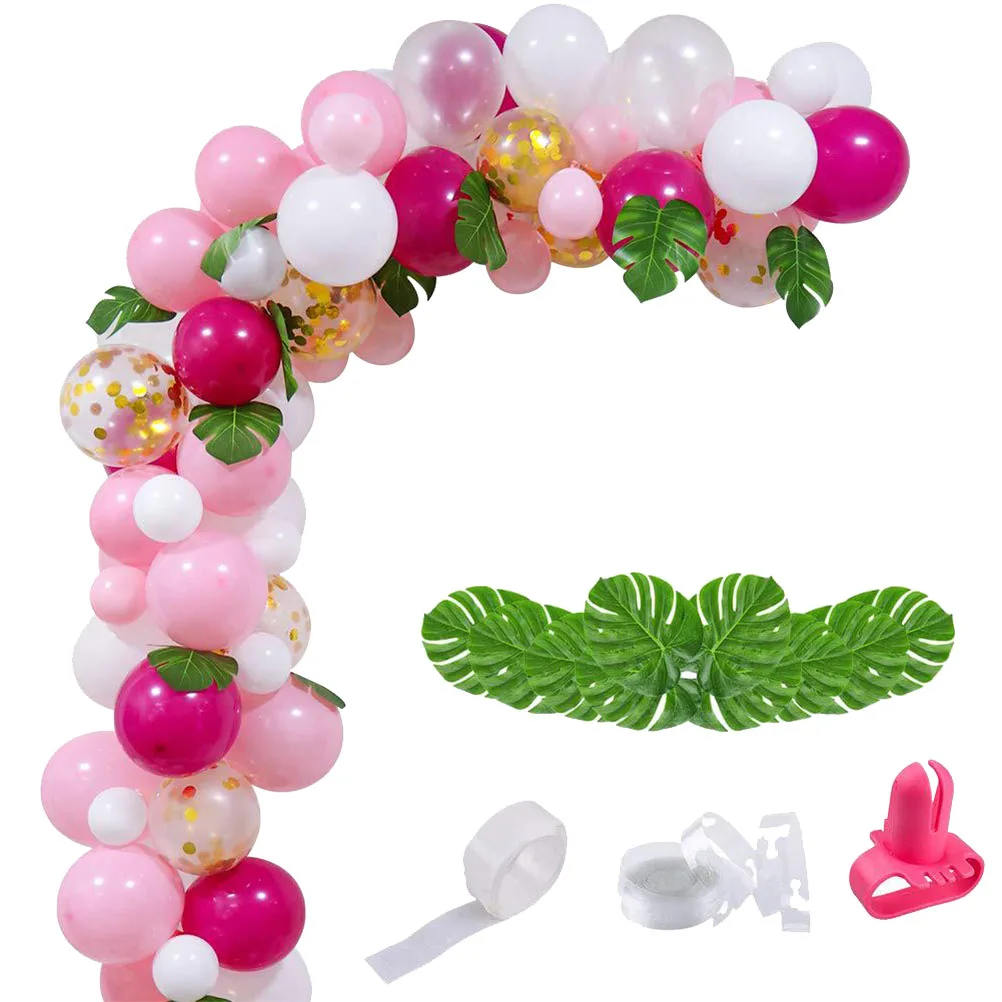

85pcs Latex Balloons Chain Pink White Decorative Party Supplies Birthday Balloon Ornaments Ceiling Wall Hanging Reusable