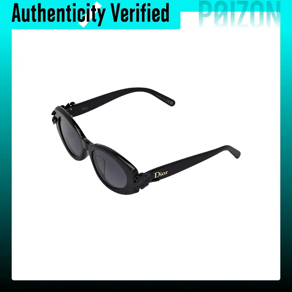 DIOR Acetate Oval Sunglasses Women's Bright Black DCLVB1FXR_10A1