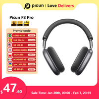 Picun F8 Pro ANC Wireless Headphones Head Tracking 3D Spatial Audio -52dB ANC HIFI Bluetooth Headset ENC HD Mic Low-Latency APP