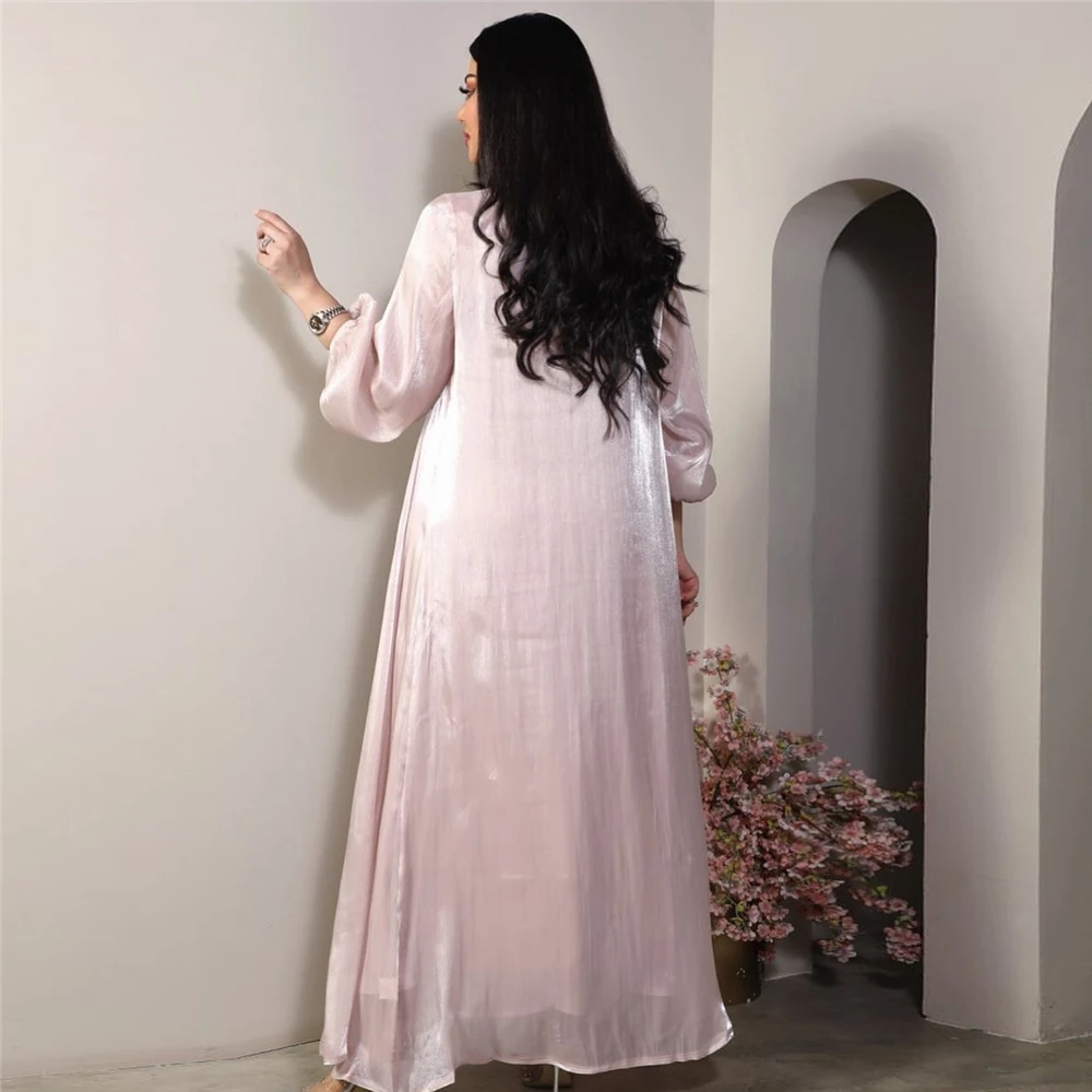 Kimono sin mangas para mujer, cárdigan musulmán de Dubái, ropa islámica Eid Ramadán, Jalabiya Marocain, Abaya, 2 unidades