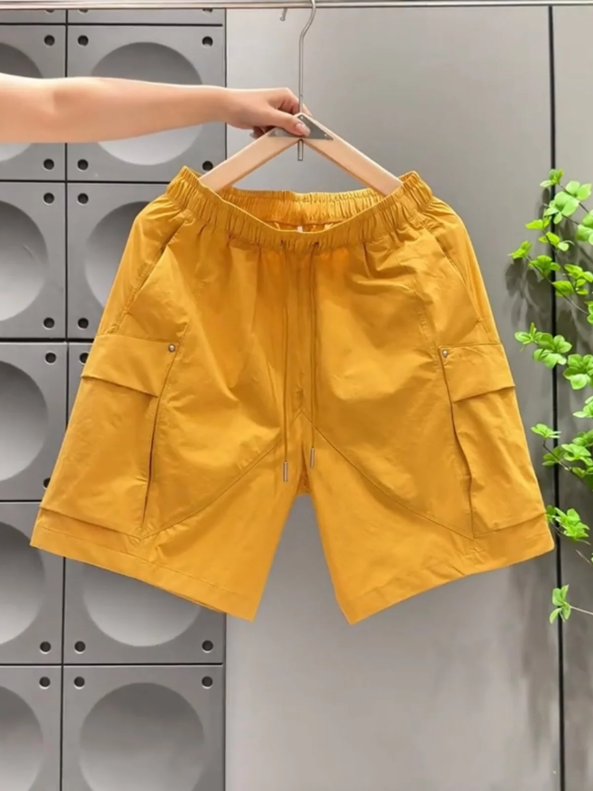 

Summer Thin American Workwear Outdoor Casual Shorts Men's Fashionable Loose Breathable Color Five-Quarter Beach Pants