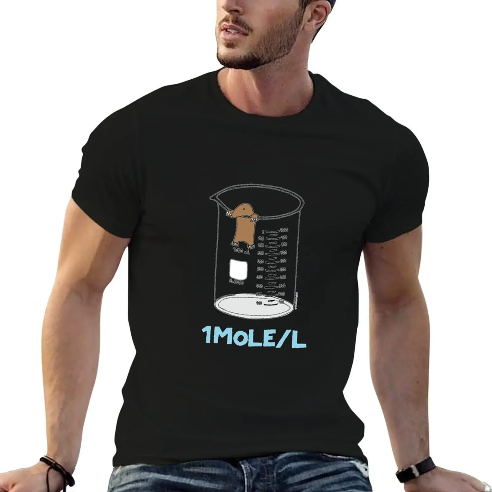 Chemistry 1 Mole Per Liter For Mole Or Avogadro's Day T-Shirt plus size clothes plain white t shirts men