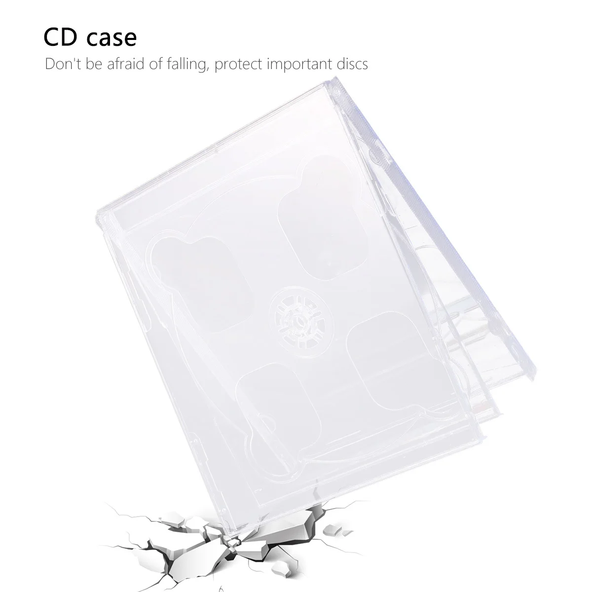 

5Pcs Cd Jewel Case Plastic Transparent Standard Storage Holder for 2 Cds Dvds Each Scratch Resistant Secure Interlocking Tray