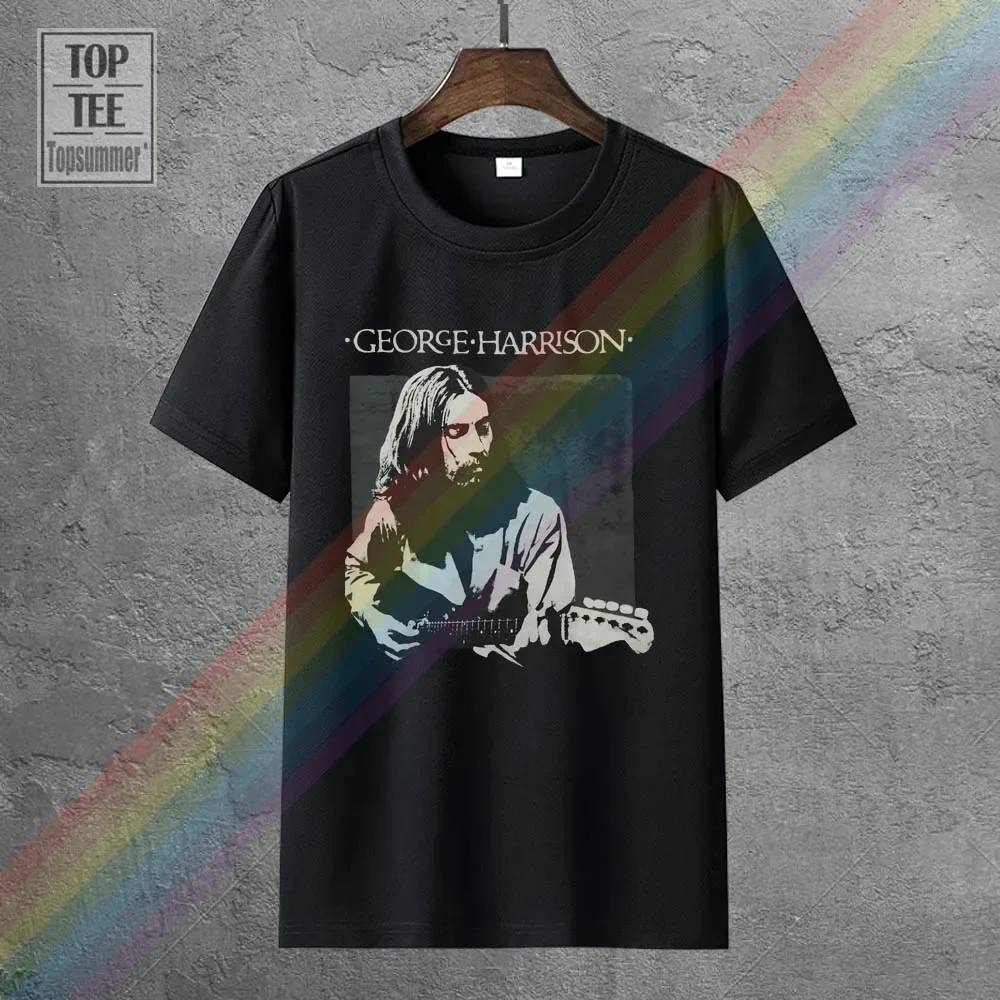 George Harrison Men'S George Harrison Live Portrait T Shirt Black