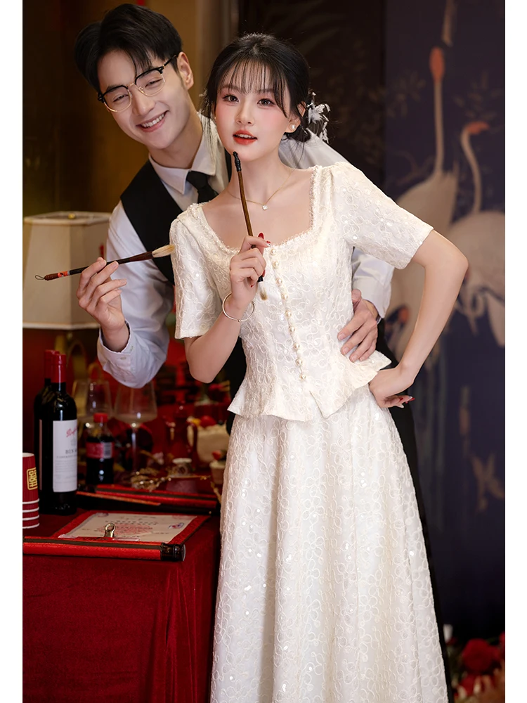 

Белое повседневное платье для женщин, очень красивое летнее платье в корейском стиле с молнией, модель Dr Charms