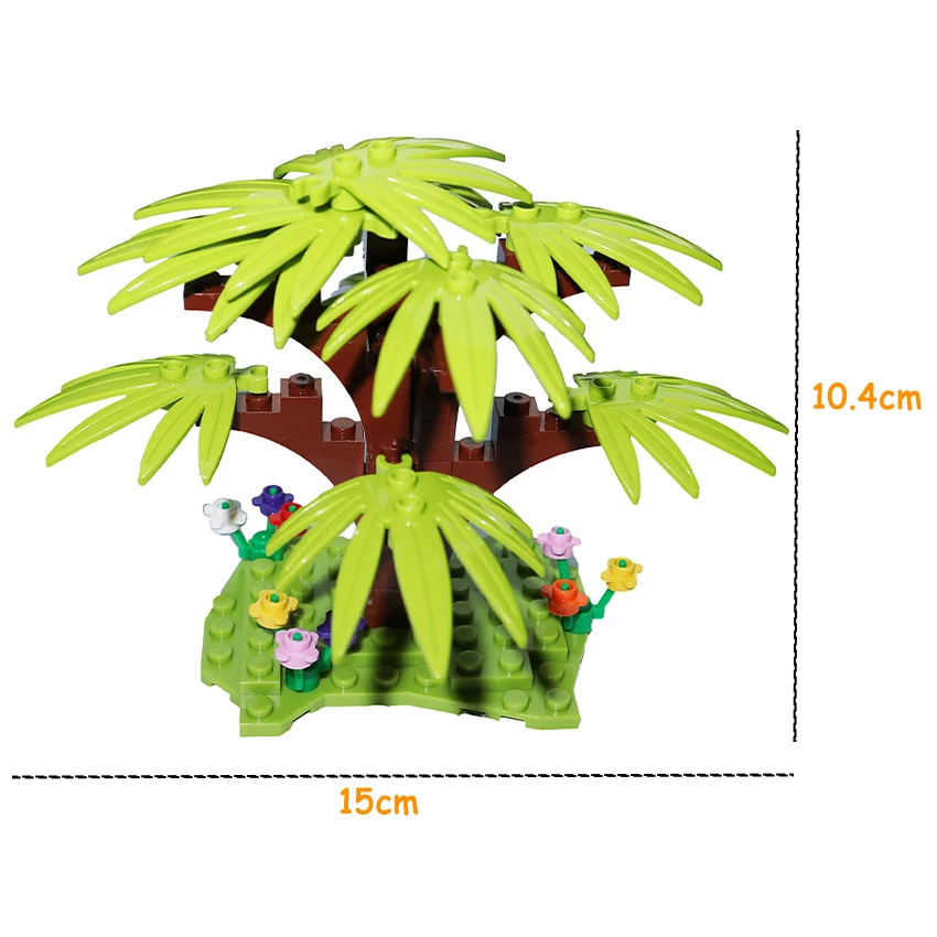 MOC City Street Plants Tree Stem Grass Flower House accessori da giardino parti fai da te mattoni giocattoli per bambini 2339 30239 3741 33291