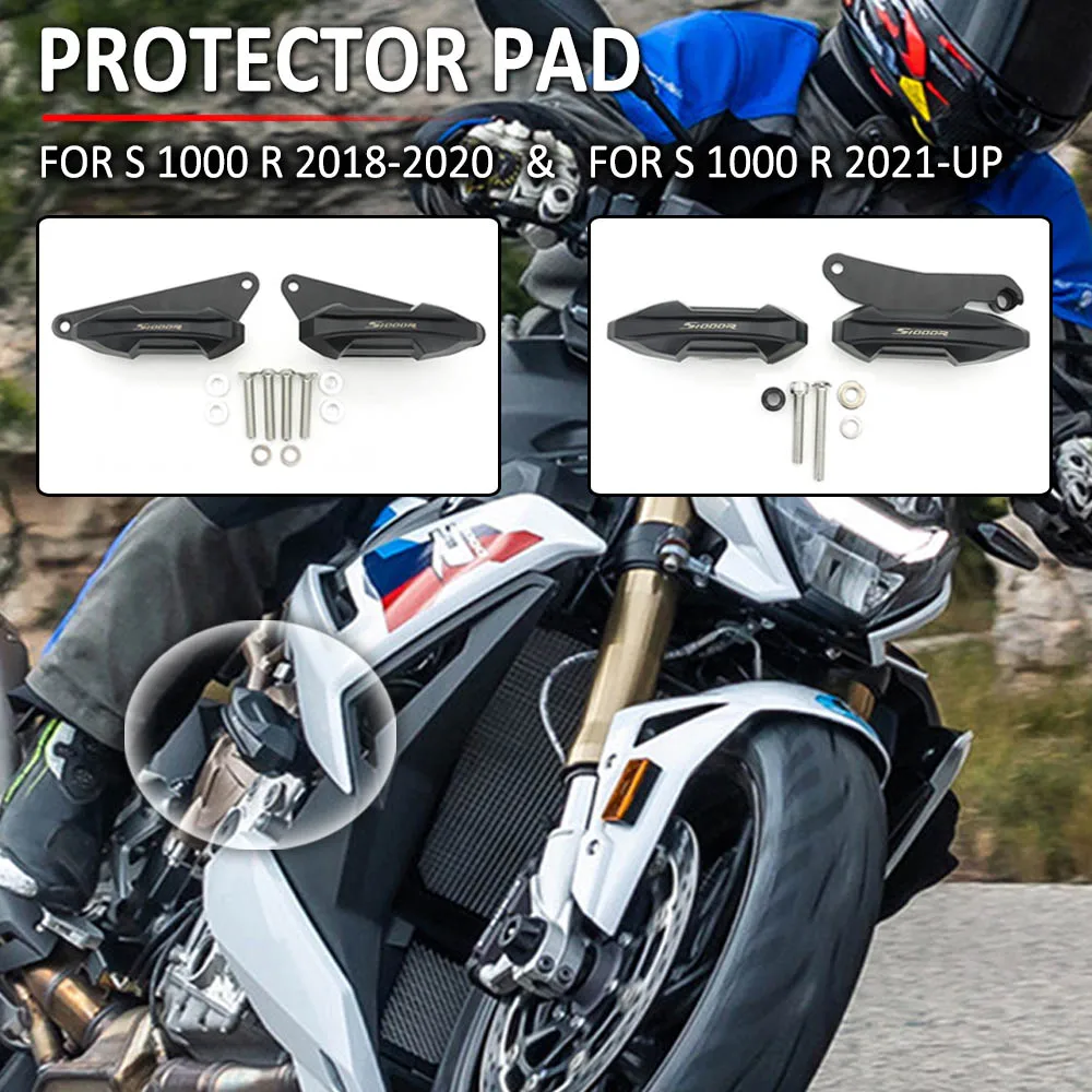 

Motorcycle Frame Sliders Protector Guard Anti-Fall Glue Falling Protection Pads Set For BMW S1000R S 1000 R 2018-2020 2021 2022