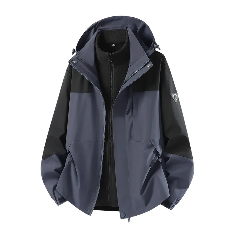 

Новая однослойная походная куртка, уличная водонепроницаемая ветрозащитная куртка с капюшоном и карманом на молнии, модная простая лыжная спортивная куртка для кемпинга