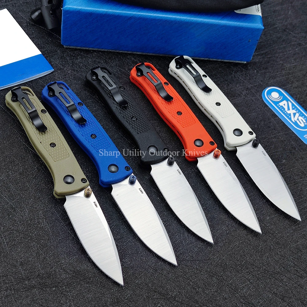 BM 533 Mini Tactical Pocket Folding Blade Knife Outdoor Camping Rescue Jackknife Multitools Nylon Fiber Handle Everyday Carry