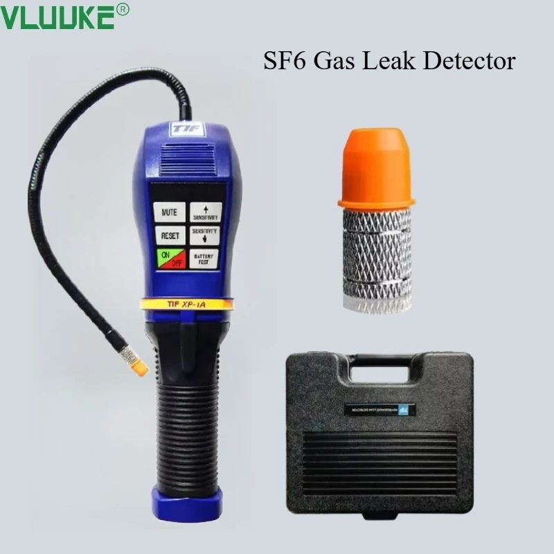 VLUUKE SF6 Gas Leak Detector Automatic Dual-Channel Wireless with 35cm Probe Touch Keyboard for Halogen Refrigerant Detection