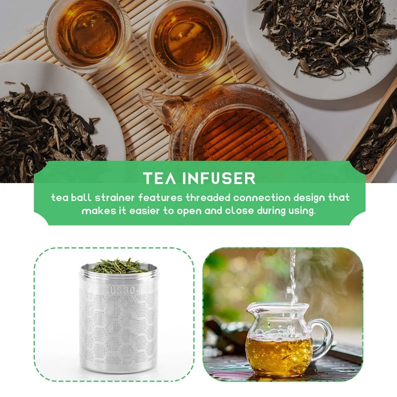 Tea Infusers For Loose Tea, Stainless Steel Tea Strainer, Extra Fine Mesh Tea Diffuser For Brewing Tea, Spices