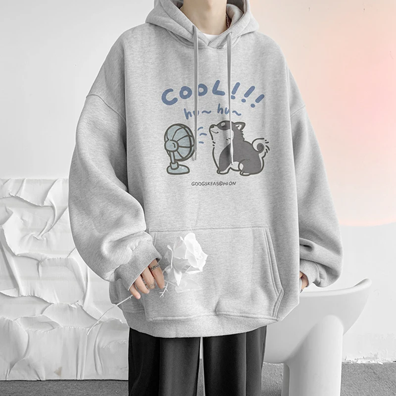 

Cool Cartoon Cat Graphic Print Hoodies For Men Y2K Streetwear Clothes Hip Hop Fashion Hooded Sweatshirts Loose Pullover Hoody