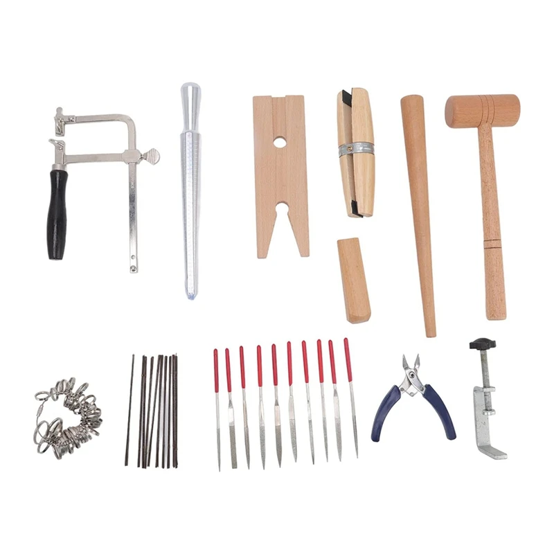 Jewelry Making Tools Jeweler Saw Frame Blade Wire Cutter Needle File Ring Mandrel Jewelry Tool Set For Jewelry Making