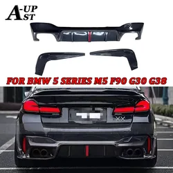 For BMW 5 Series M5 F90 G30 G38 540i 530i M Sports Carbon Fiber Rear Lip Diffuser Rear Bumper Splitter Spoiler Back Lip