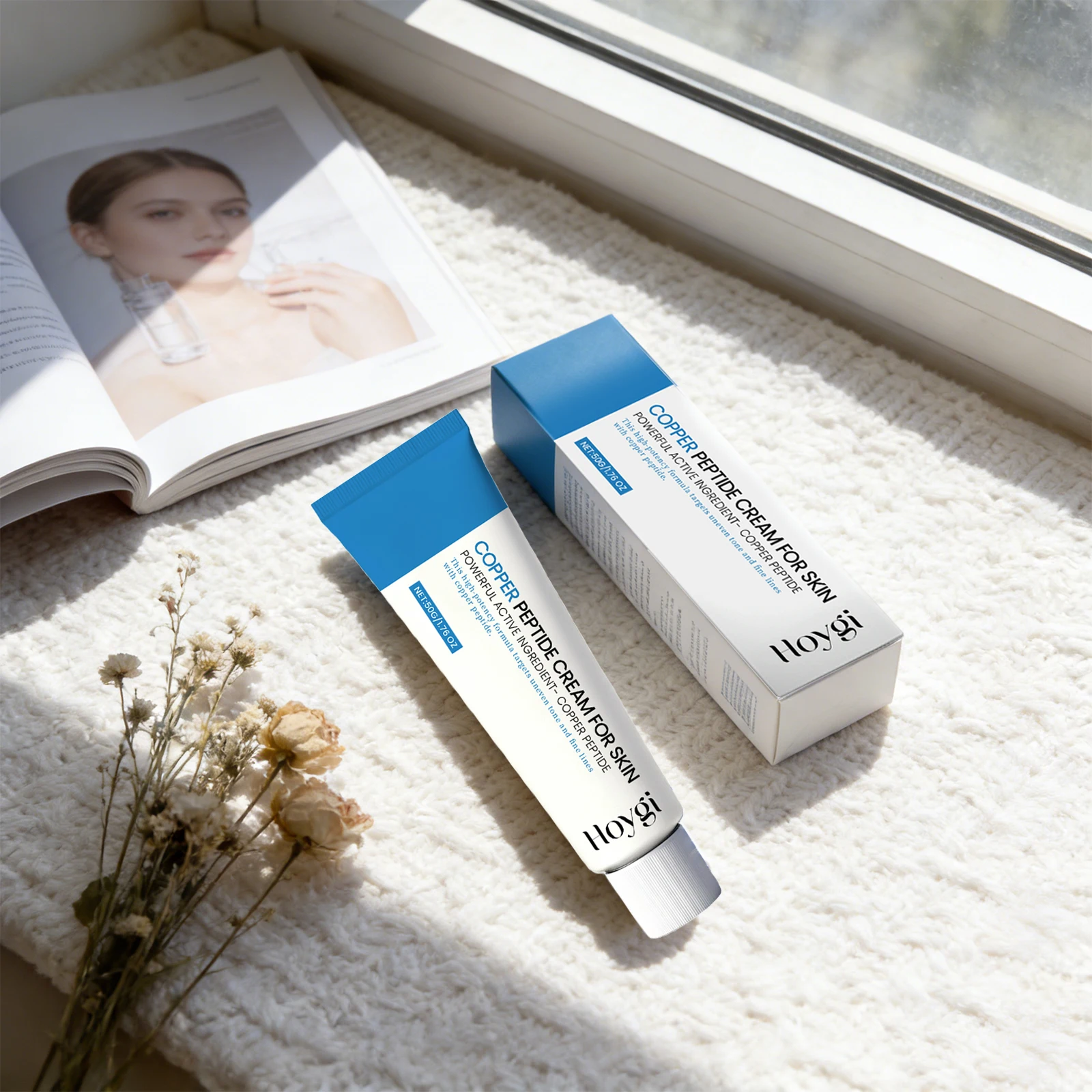 Copper Peptide Cream for Face Skin Barrier Repair Reduce Dryness Nourishing Improve Fine Lines Firming Skin Elasticity Skincare