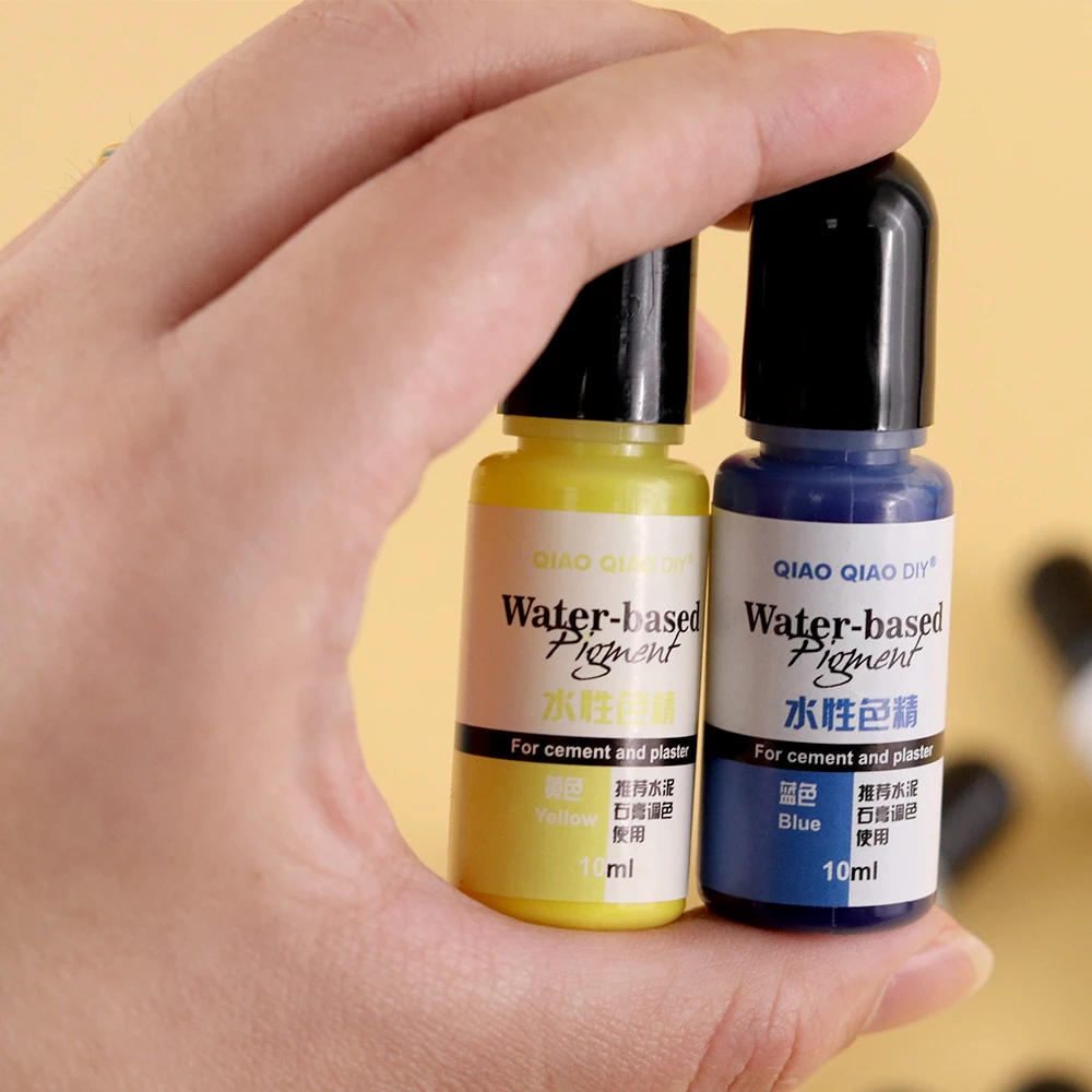 12 Colors 10ml Gypsum Cement Coloring Planter Pigment Gypsum Powder Color Concentrate Concrete Cement Plaster Making Supplies