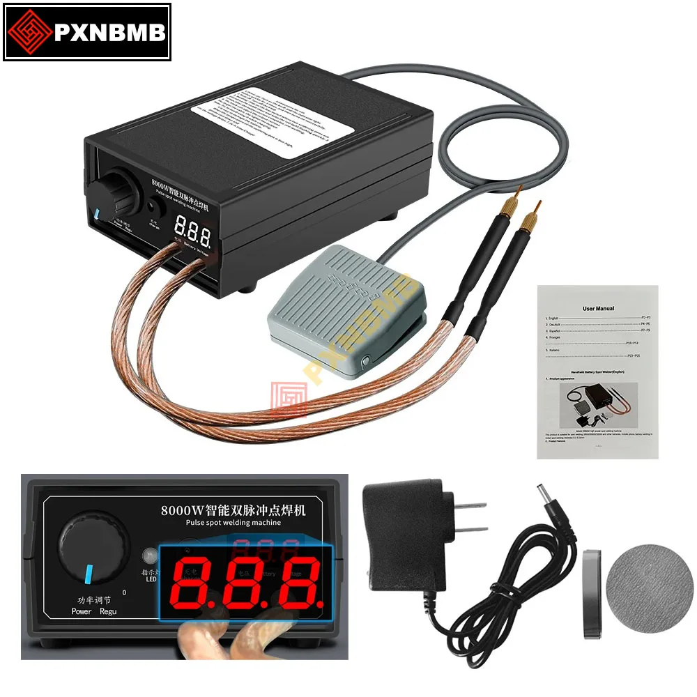 8000W Power Spot Welder For 18650 Battery Spot Welding DIY Portable Touch Welder Can Weld Mobile Phone Battery Charging Models