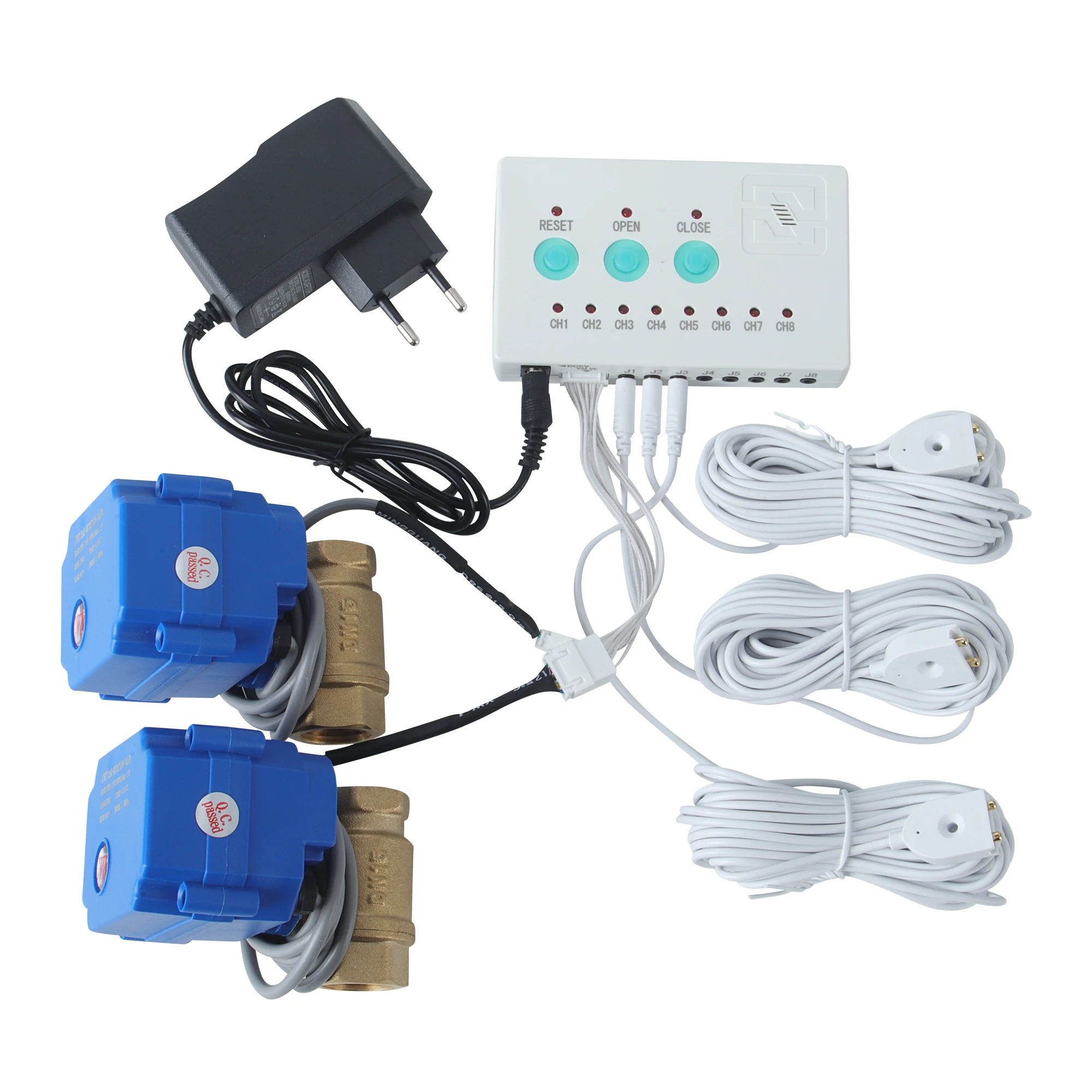 

Underwater Water Leak Detector 2pc DN15 (1/2") DN20 (3/4") Smart Valves 3pc 6-M Water Sensors Protection Against Water Leaks