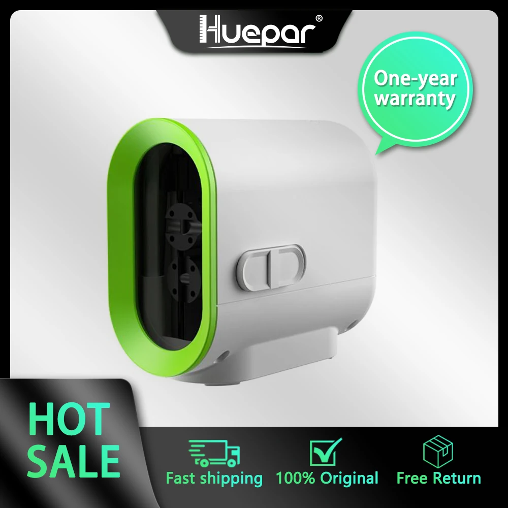 

Huepar 2 lines Self-leveling Laser Level & Rechargeable Li-ion Battery Green Beam Cross Line with Pulse Mode & Tripod laser Tool