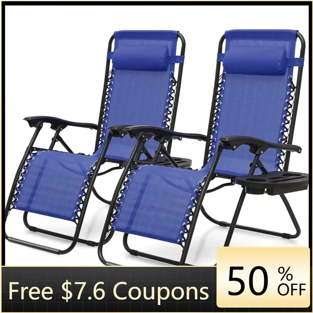 

Stable Beach Chair 2-Pack Lounge for Beach Patio Pool Lawn Yard Sunbathing Adjustable Portable Chair Recliner Freight free