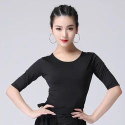 New Slim Adult Women's Tops, Latin Dance Tops, Modern Dance Tops Square Dance Practice Latin Dance Clothes 2023