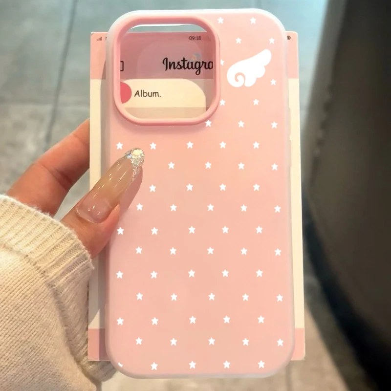 الكورية لطيف جماليات ستار أجنحة الملاك 2IN1 جراب هاتف ل Xiaomi Redmi ملاحظة 14 13 12 11 برو زائد 5G 10 Redmi 14C 13C 4G غطاء #4